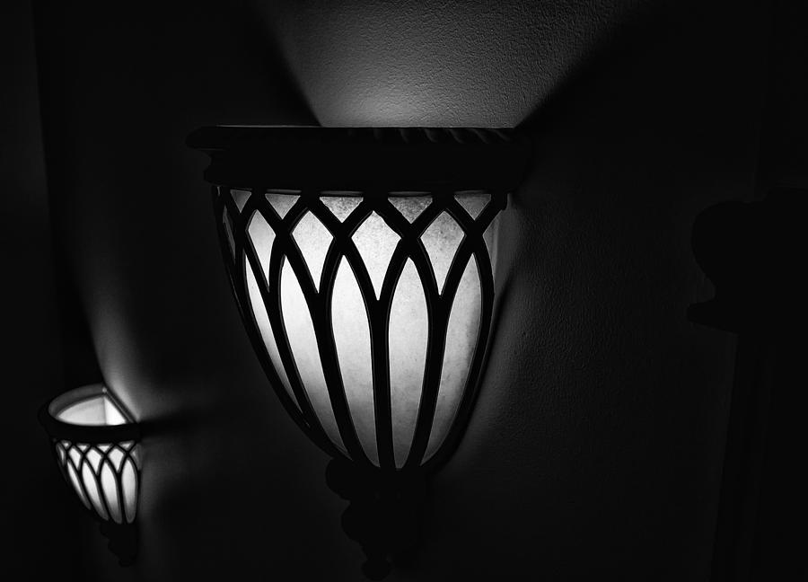 Sconces Illuminating the Dark Photograph by Gary Karlsen