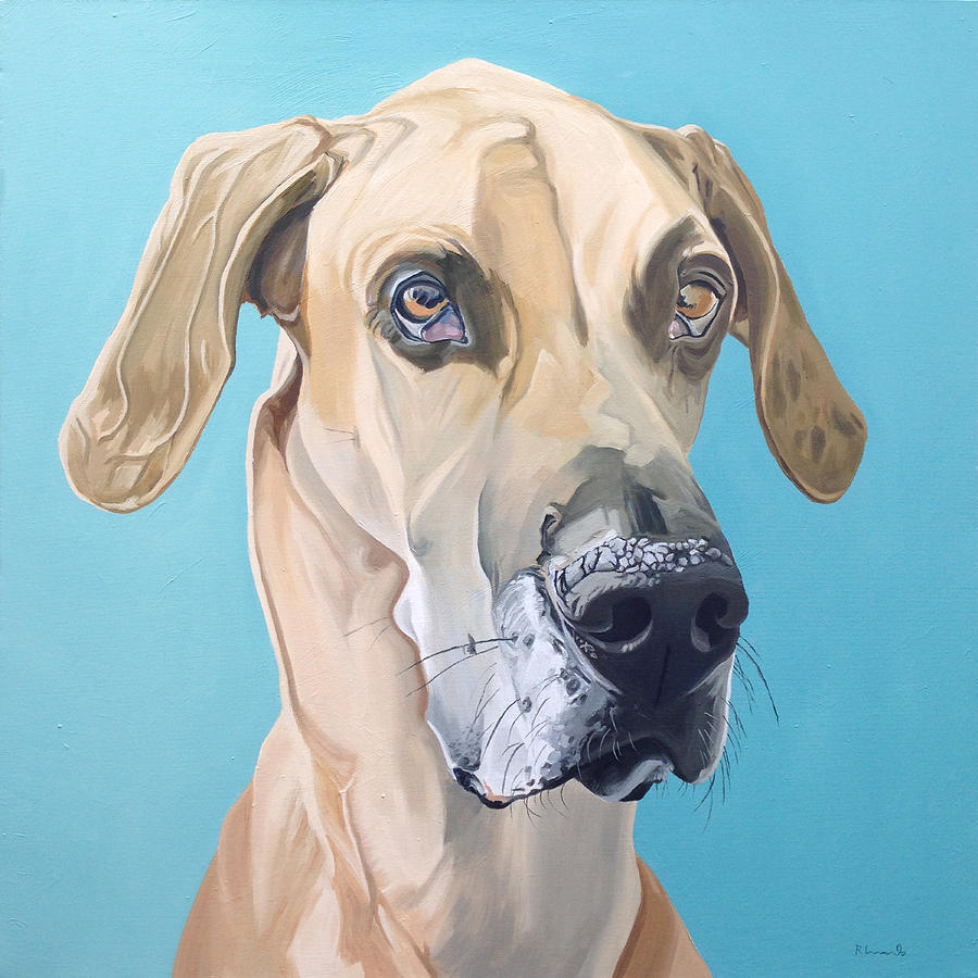 Dog Painting - Scooby by Nathan Rhoads Dog Painting - Scooby by Nathan Rhoads