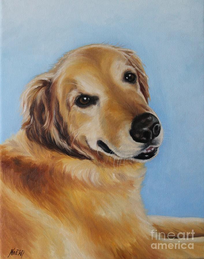 Golden Retriever Painting - Scooter by Jindra Noewi