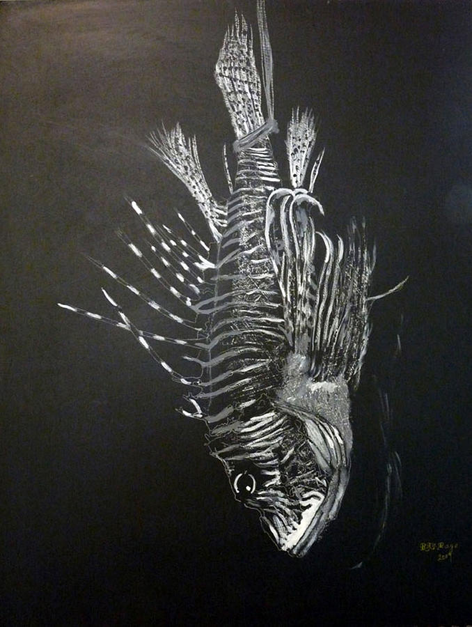 Scorpion Fish Painting by Richard Le Page