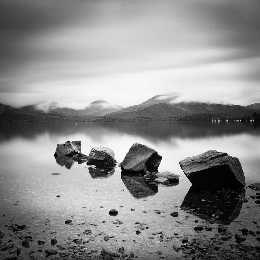 Nature Photograph - Scotland Lomond Rocks by Nina Papiorek