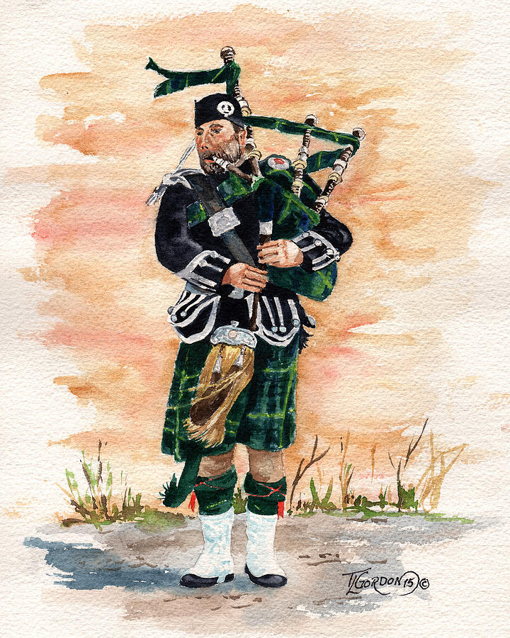 Music Painting - Scotland the brave by Timithy L Gordon