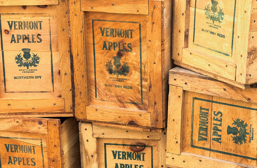 Scott Farm Apple Boxes Photograph by Tom Singleton