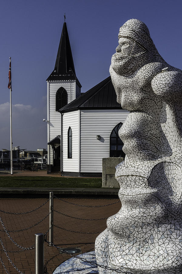 Scott Memorial And Norwegian Church Photograph