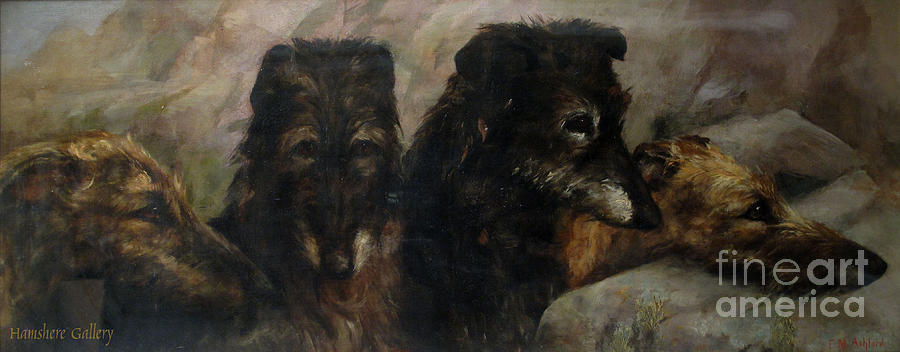 Scottish Deerhound Painting by MotionAge Designs