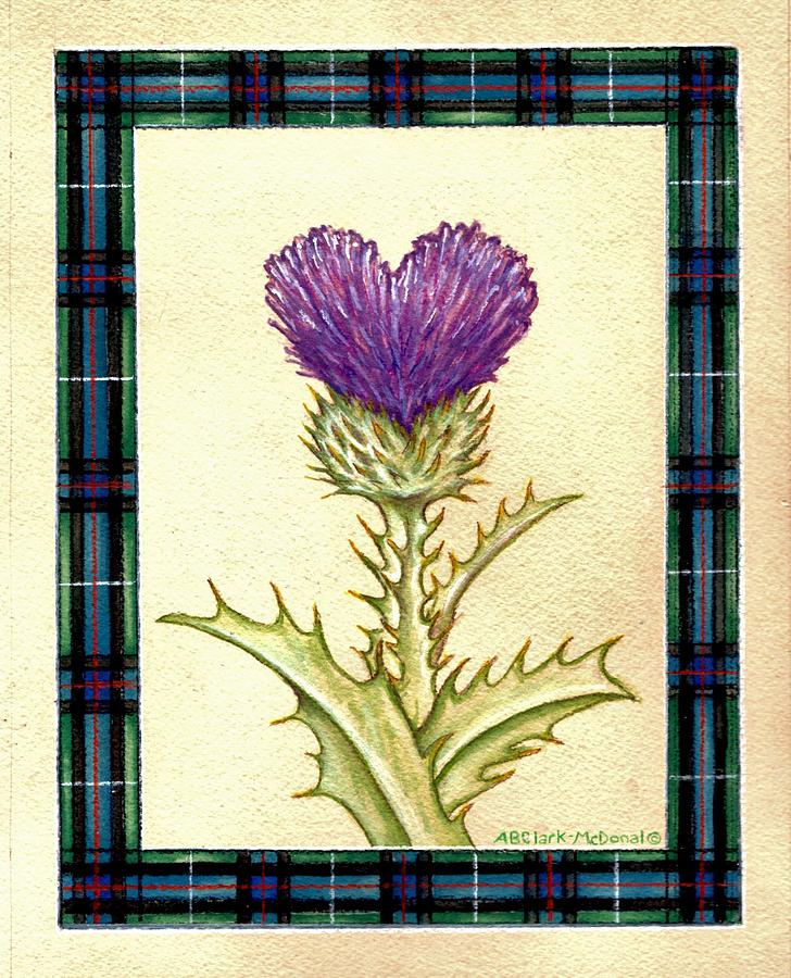 Scottish Heart Thistle Painting By Beth Clark Mcdonal Fine Art America