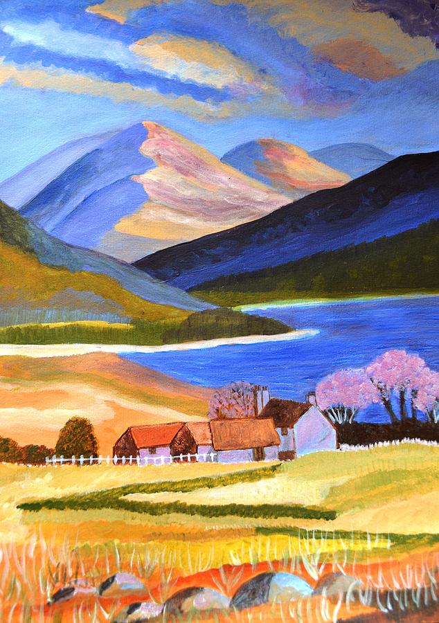 Scottish Highlands 2 Painting by Magdalena Frohnsdorff