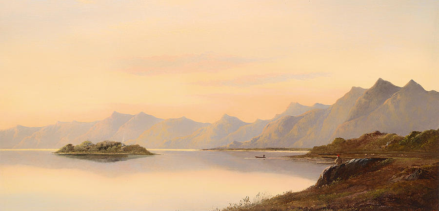 Vintage Painting - Scottish Landscape by Mountain Dreams
