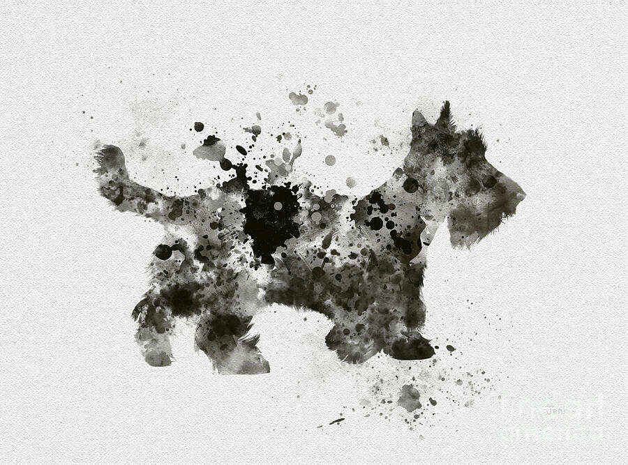 Dog Mixed Media - Scottish Terrier by My Inspiration