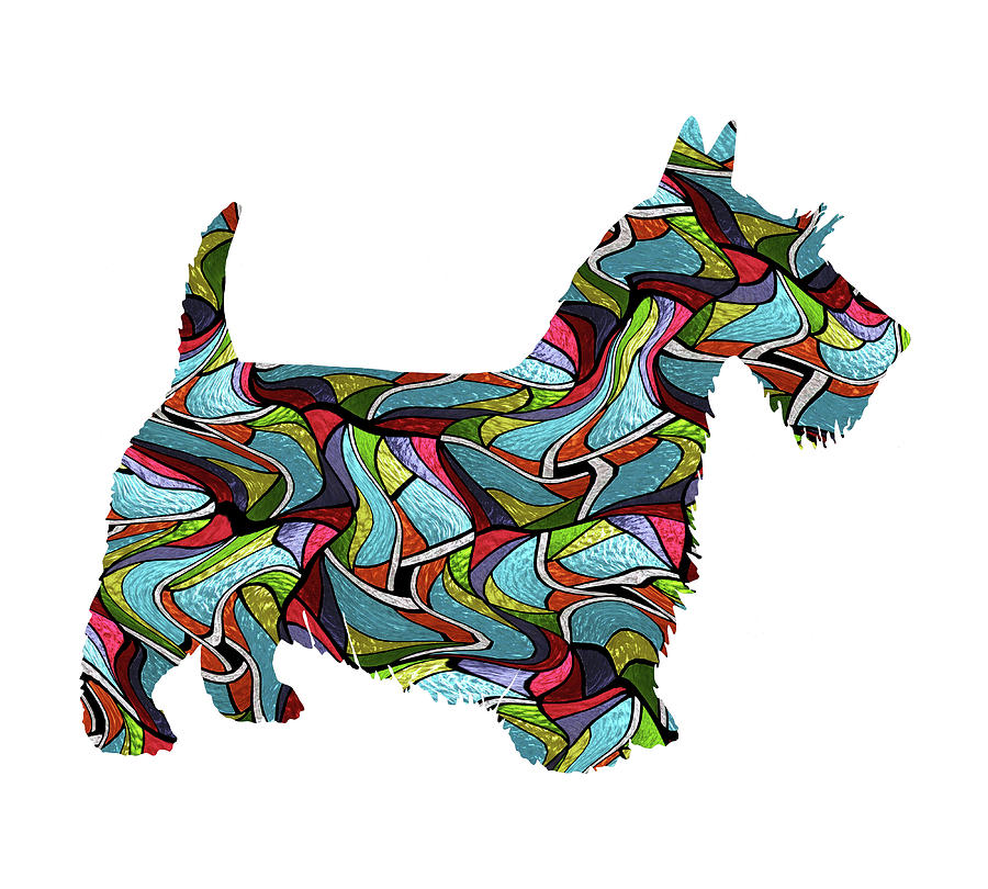 Scottish Terrier Spirit Glass Digital Art by Gregory Murray - Fine Art ...