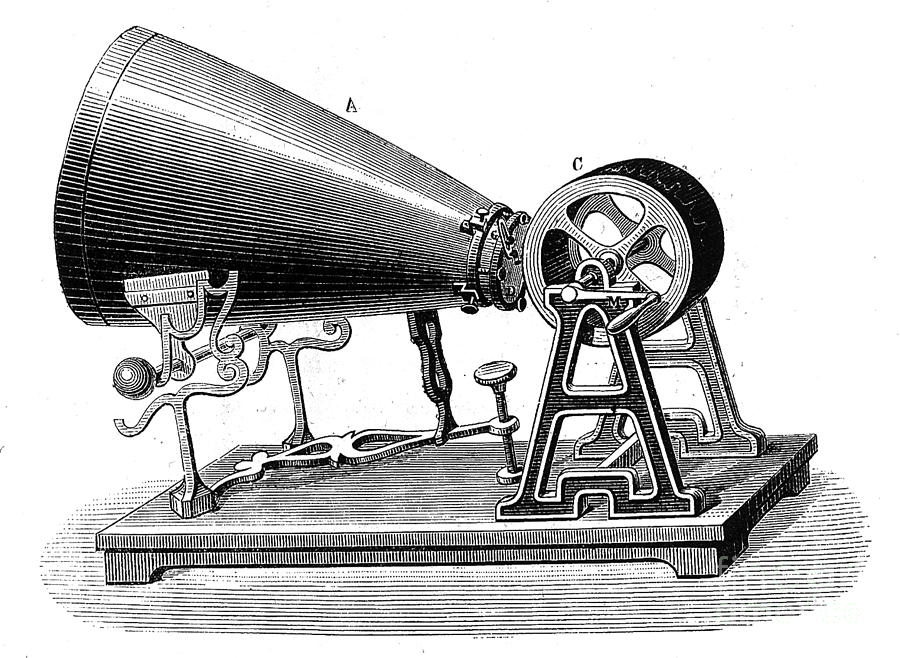 Scotts Phonautographe, Sound Recorder Photograph by Wellcome Images