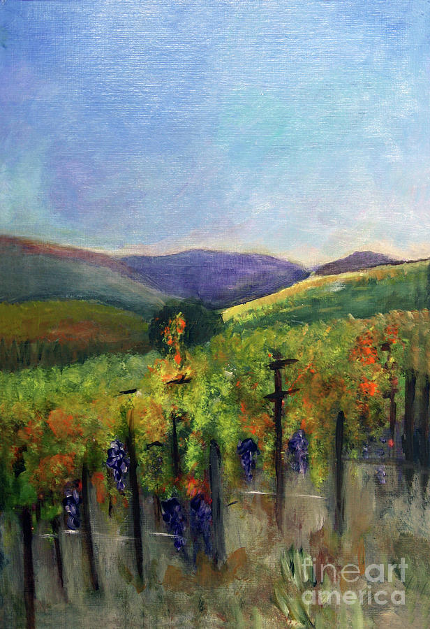 Scotts Vineyard Painting by Donna Walsh