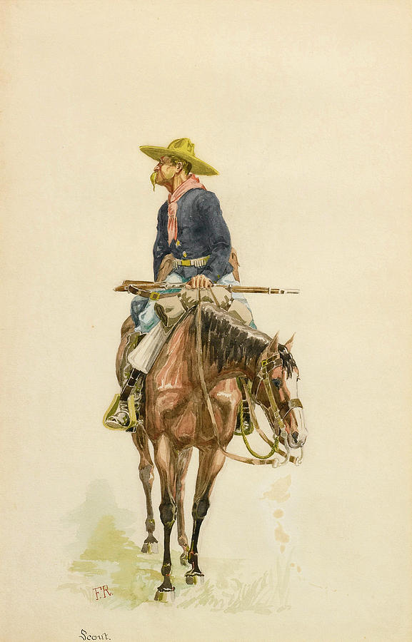 Scout Painting by Frederic Remington