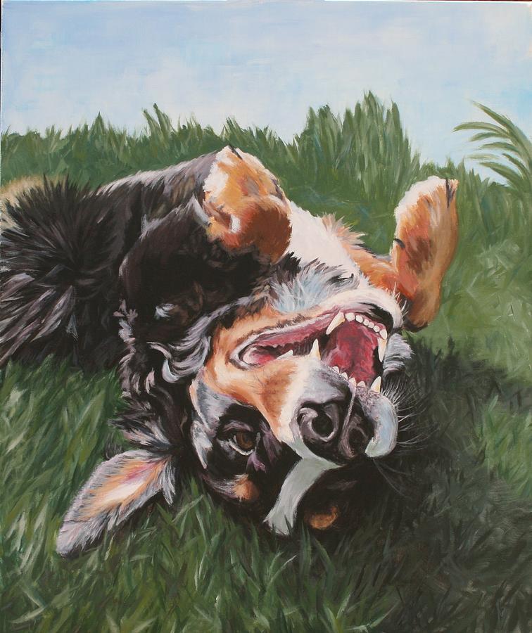 Bernese Mountain Dog  Painting - Scout by Wendy Whiteside