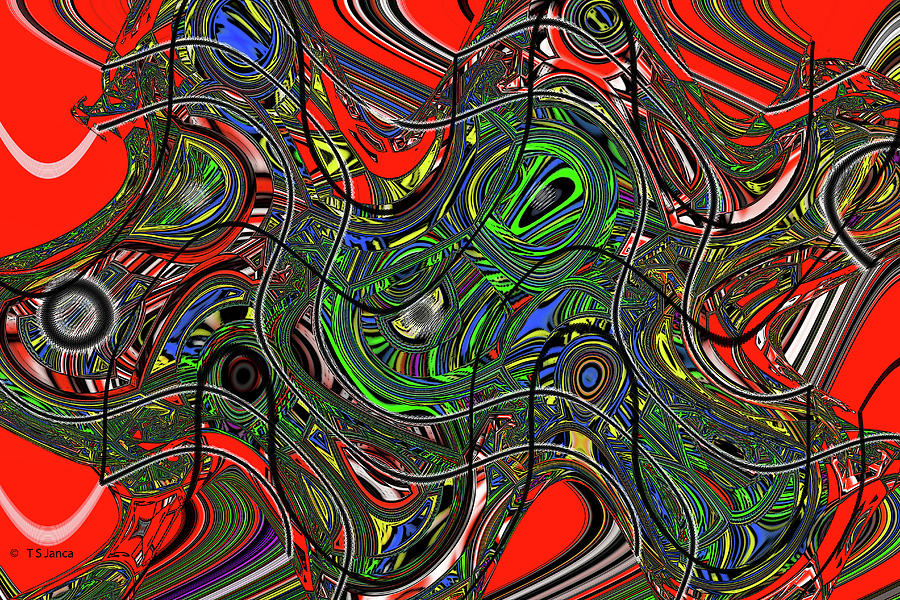 Scrambled Red Green Blue Digital Art by Tom Janca