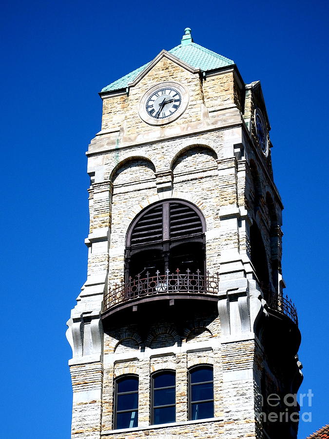 Scranton Blue Sky - Courthouse Tower  Photograph by Janine Riley