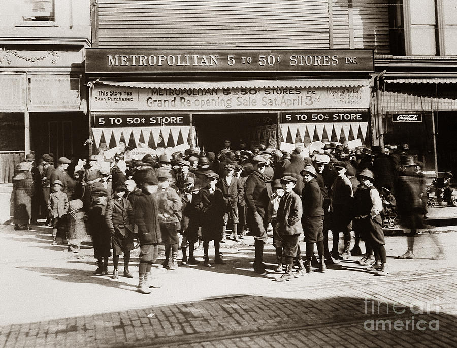 Scranton PA Metropolitan 5 to 50 Cent Store Early 1900s Photograph by Arthur Miller