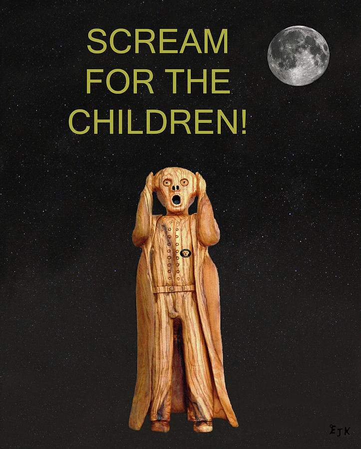 Edvard Munch Mixed Media - Scream For The Children by Eric Kempson