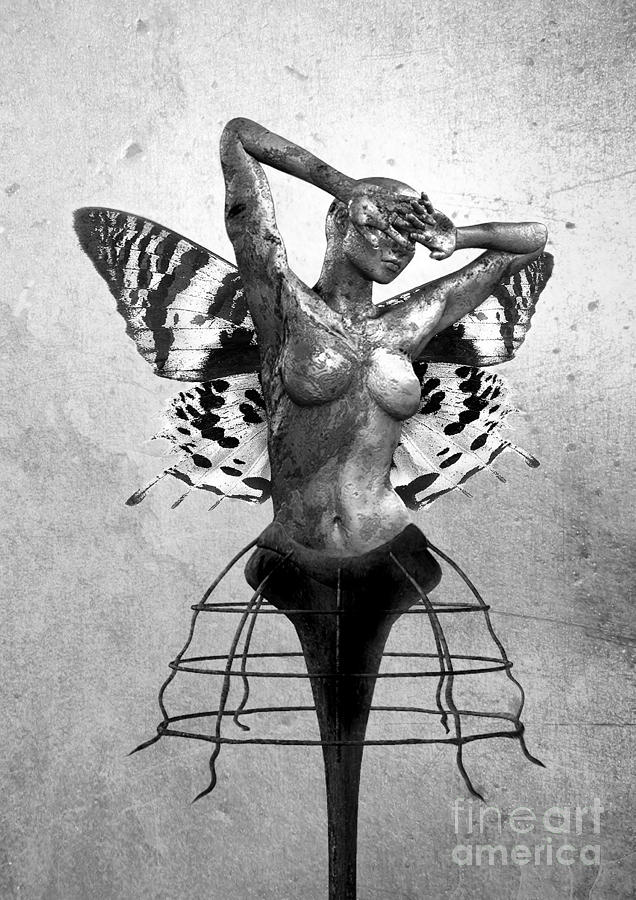 Surrealism Digital Art - Scream of a Butterfly II by Jacky Gerritsen