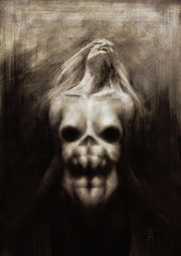 Skull Digital Art - Scream by Tom Fritzson