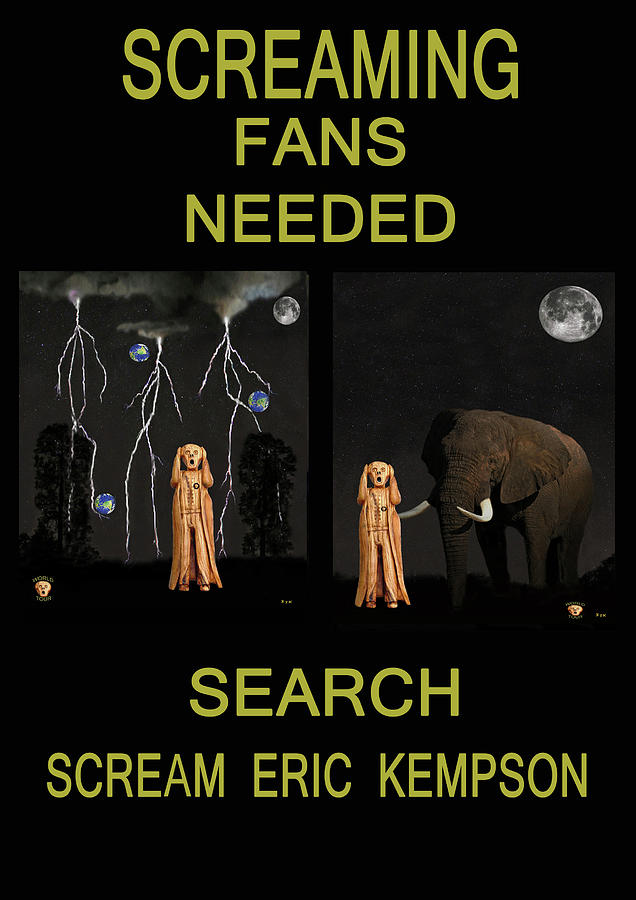 Edvard Munch Mixed Media - Screaming Fans Needed by Eric Kempson