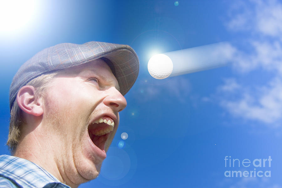 Screaming Golfer Photograph by Jorgo Photography