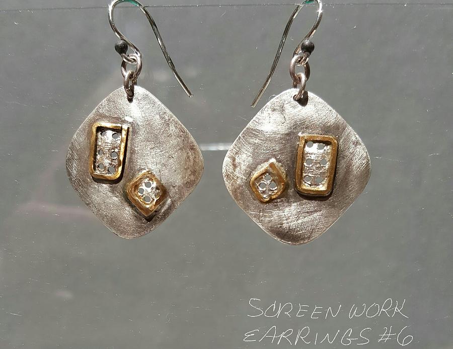 Screen Work Earrings 6 Jewelry by Brenda Berdnik