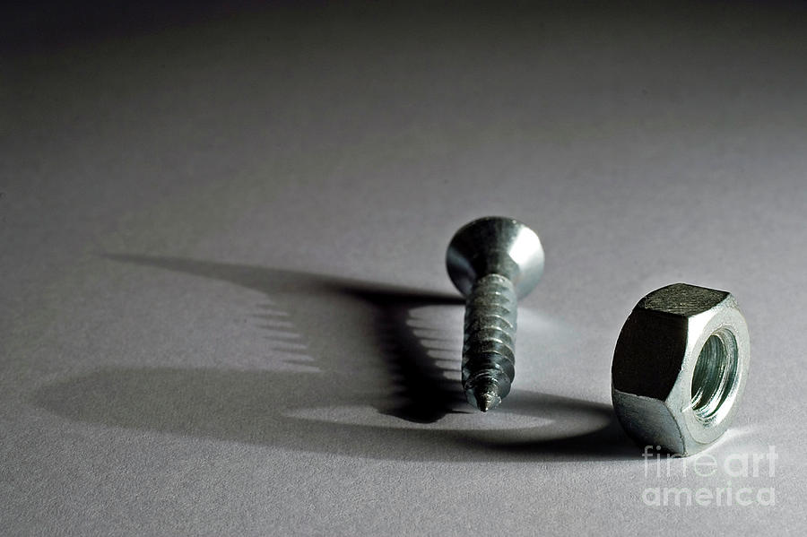 Screw and bolt Photograph by Ofer Zilberstein
