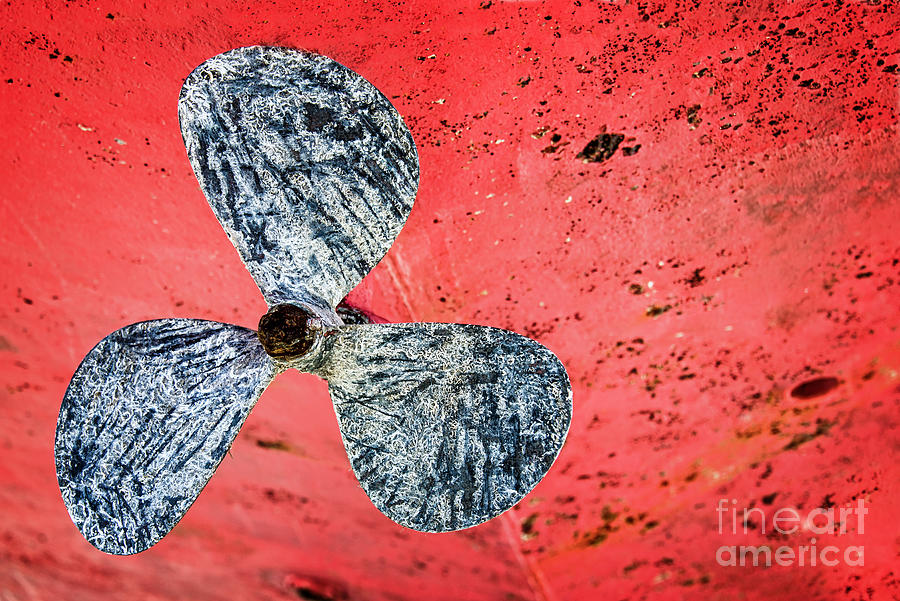Vintage Photograph - Screw propeller by Delphimages Photo Creations