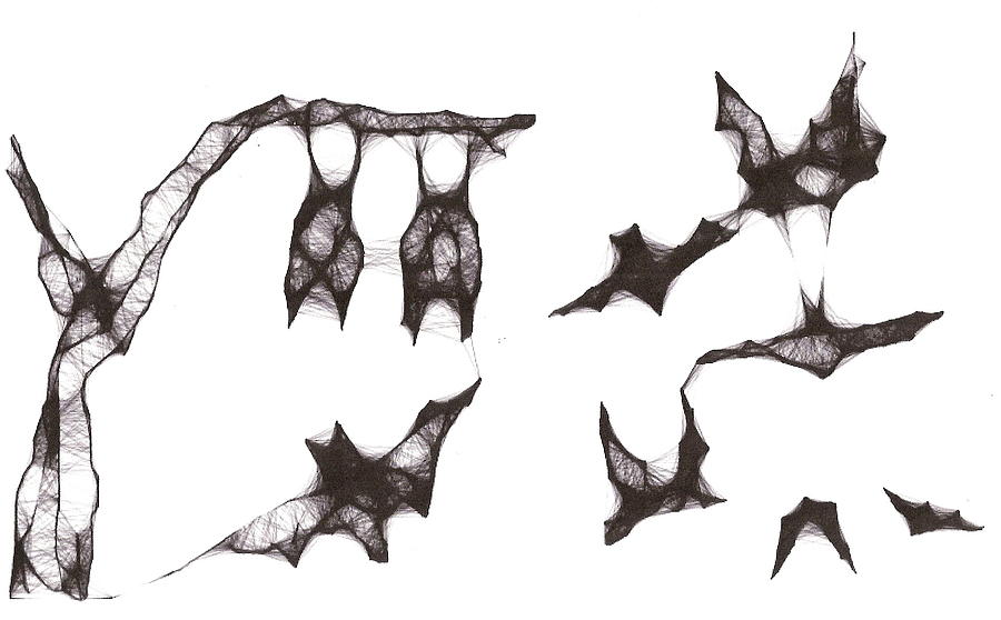 Scribbler Bats Digital Art by Roger Swezey