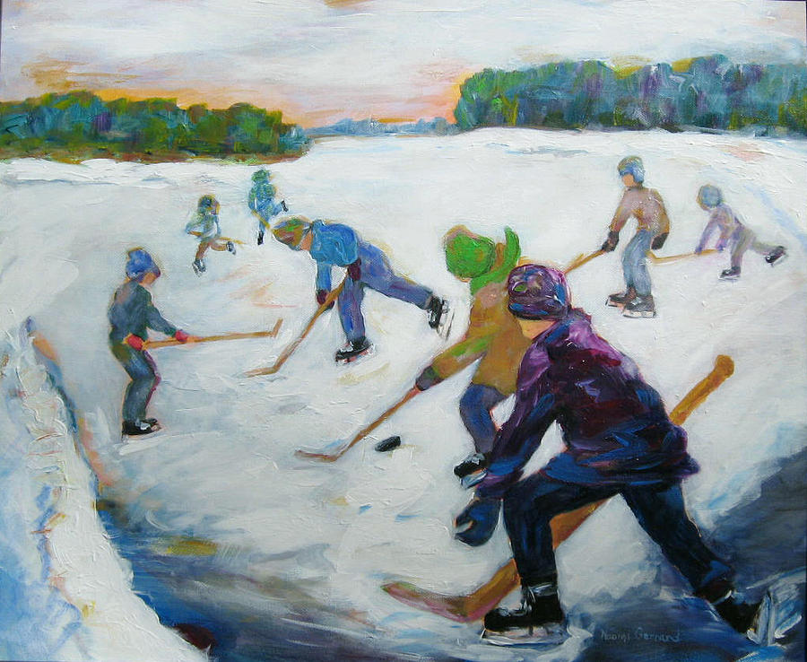 Scrimmage on the River Painting by Naomi Gerrard