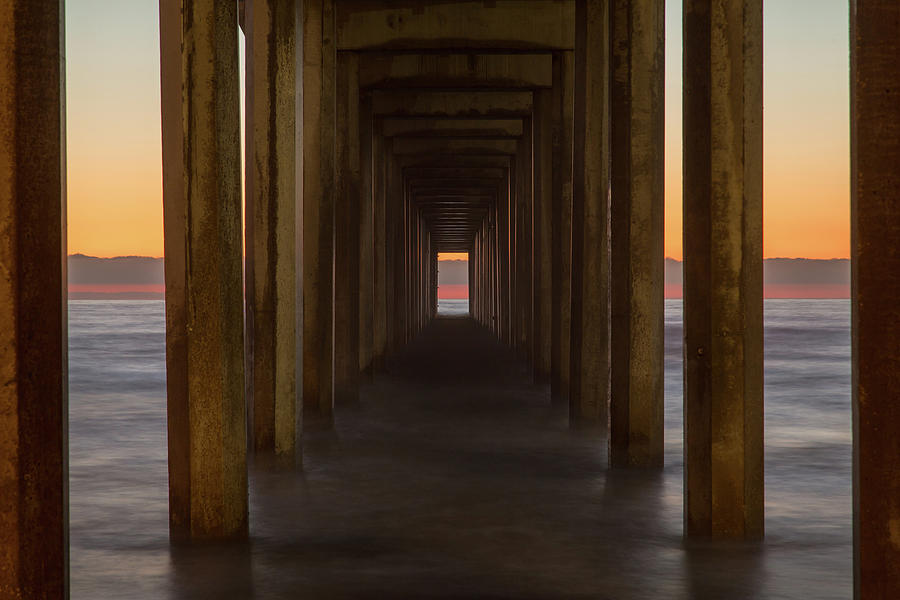 Scripps Pier At Sunset Photograph
