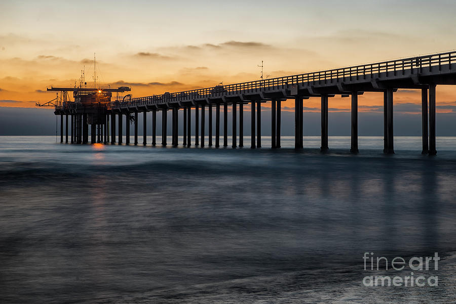 Sunset Photograph - Scripps Pier by Bryan Keil