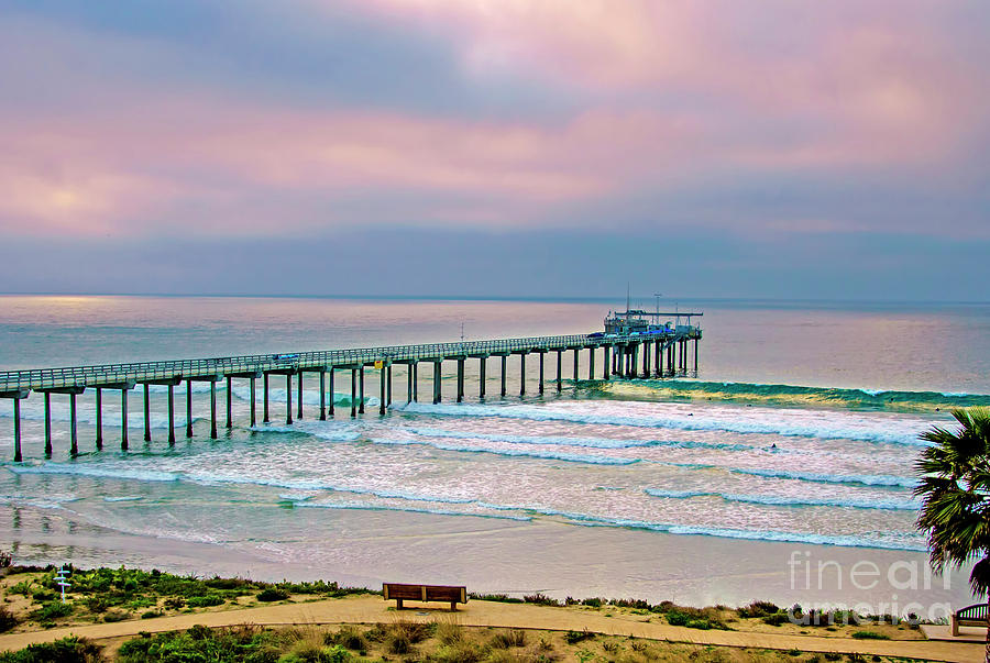 Scripps pier pink Photograph by Baywest Imaging