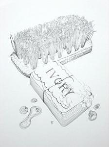 Cleaning Drawing - Scrub-A-Dub by Joanie Arvin Cleaning Drawing - Scrub-A-Dub by Joanie Arvin