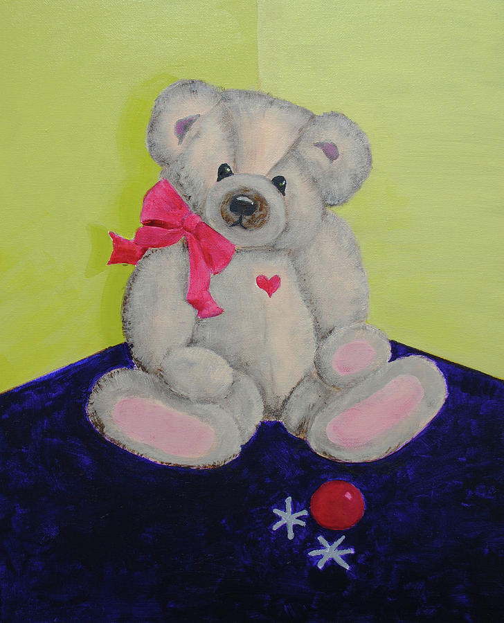 Scruffy Bear Painting by Kay Fuller