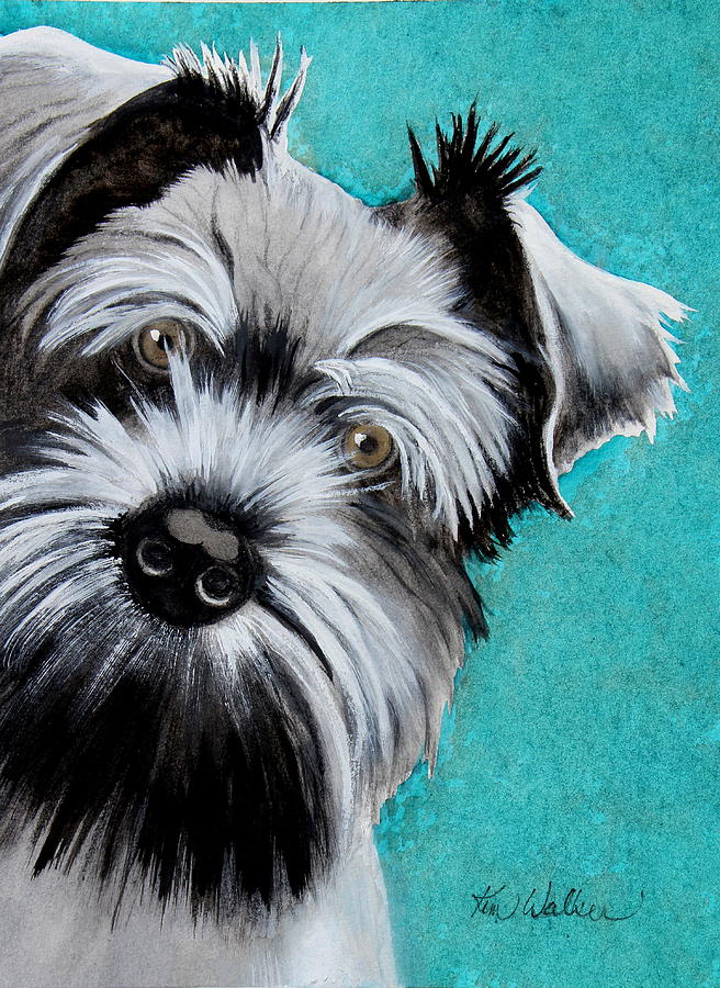 Scruffy Watercolor Painting by Kimberly Walker
