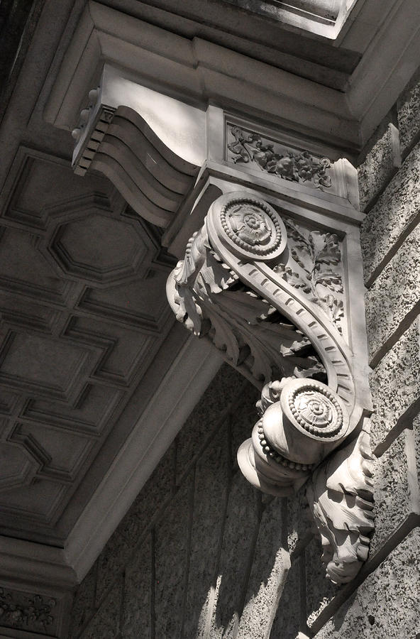 Sculpted Balcony Bracket Budapest Photograph by James Dougherty Sculpted Balcony Bracket Budapest Photograph by James Dougherty