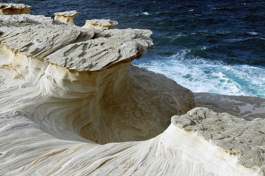 Nature Photograph - Sculpted Clifftops 01 by Nicholas Blackwell