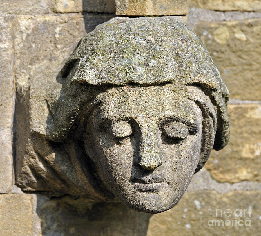 Lancashire Photograph - Sculpted head of woman. by Stan Pritchard