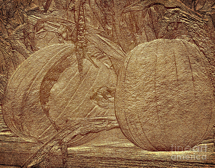Sculpted Pumpkins Digital Art by Smilin Eyes Treasures