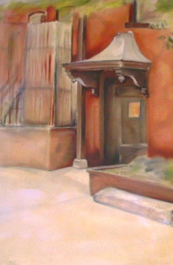 Sculpture Courtyard Painting by Denise F Fulmer
