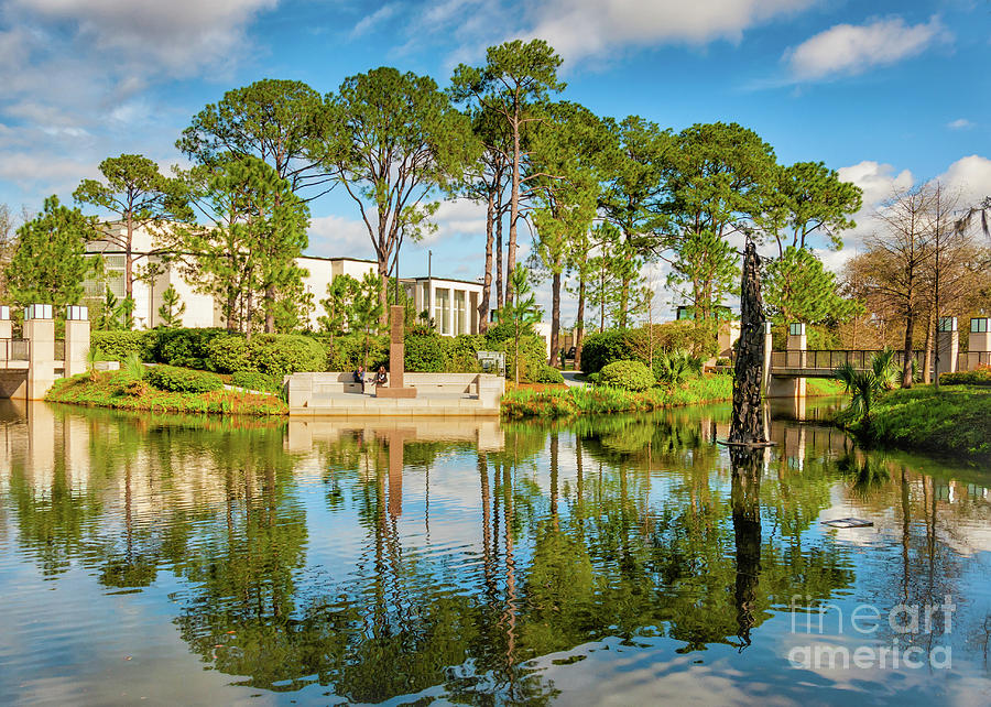 New Orleans Photograph - Sculpture Garden Lagoon -City Park New Orleans by Kathleen K Parker