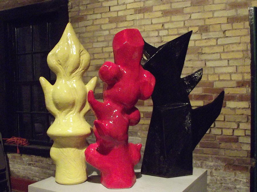 Sculpture Group- Chymical Wedding Series Ceramic Art by Stephen Hawks