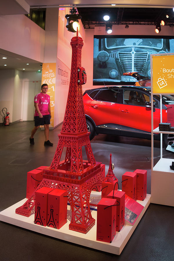 Sculpture of Eiffel Tower with Cars Digital Art by Carol Ailles
