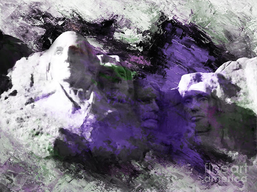 Art Print Painting - Sculpture Of George Washington by Gull G Art Print Painting - Sculpture Of George Washington by Gull G