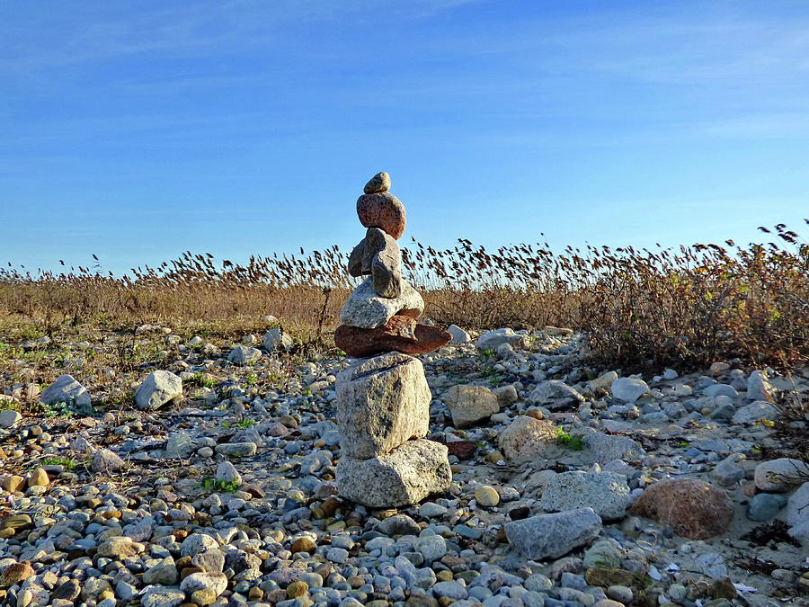 Sculpture on the Beach, Symbol of Hope and Friendship Photograph by Lyuba Filatova