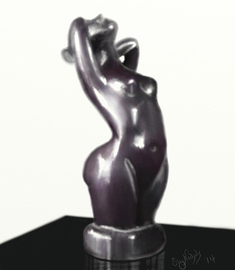 Statue Digital Art - Sculptured Satin by Ellen Dawson