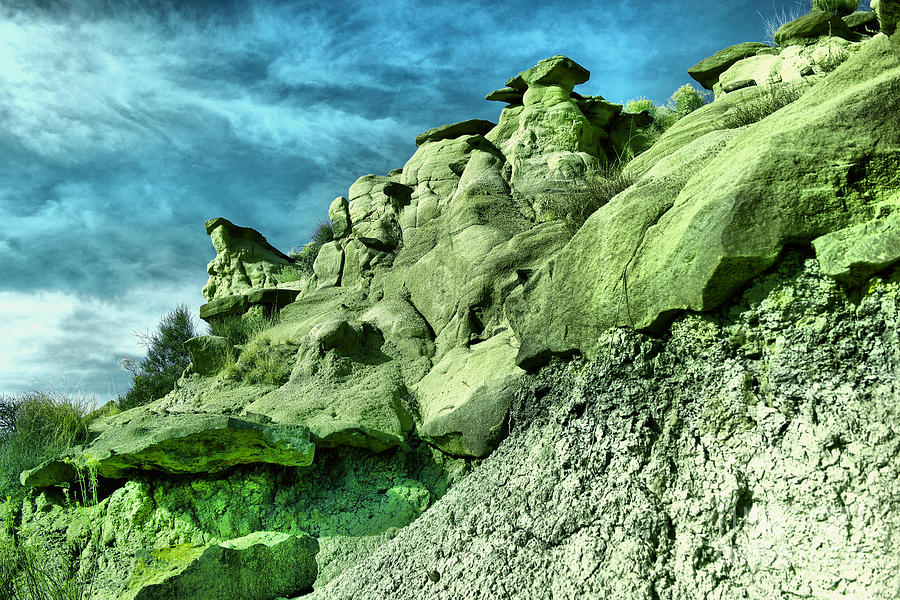Scultpered rocks Bisti De Za Zin wildness Photograph by Jeff Swan