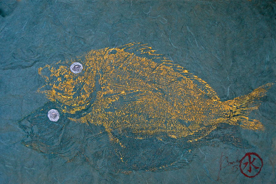 Fish Mixed Media - Scup / Porgie Shadow by Jeffrey Canha